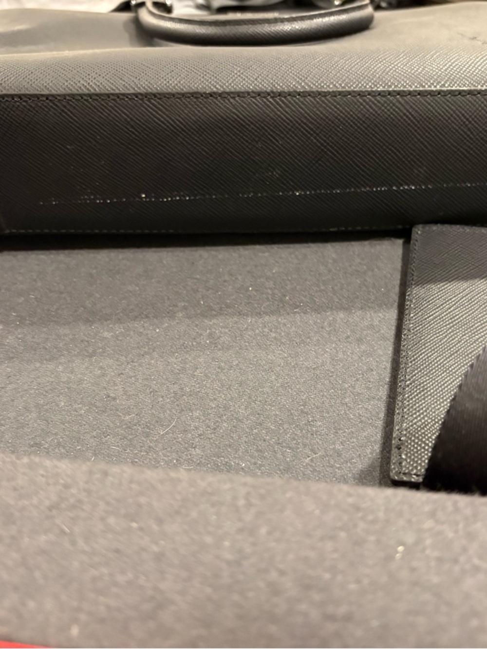 Michael Kors Black Saffiano Leather Briefcase with Shoulder Strap - Picture 8 of 13